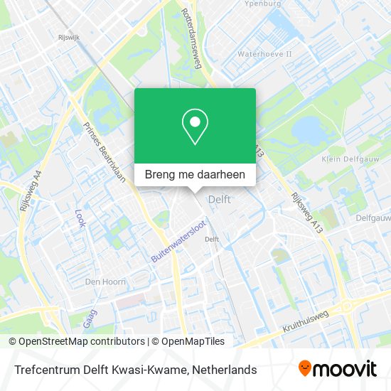 Trefcentrum Delft Kwasi-Kwame kaart
