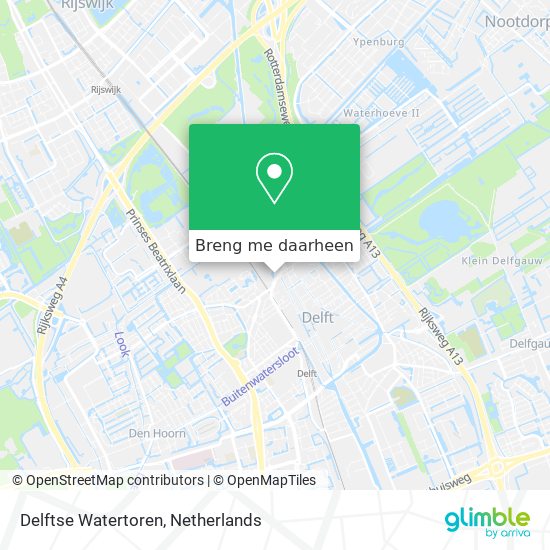 Delftse Watertoren kaart