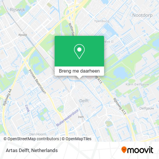 Artas Delft kaart