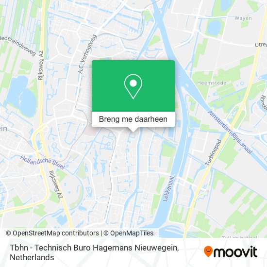 Tbhn - Technisch Buro Hagemans Nieuwegein kaart