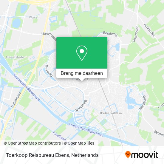 Toerkoop Reisbureau Ebens kaart