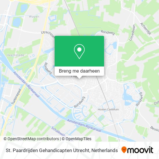 St. Paardrijden Gehandicapten Utrecht kaart