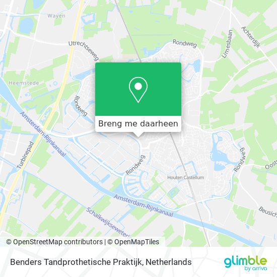 Benders Tandprothetische Praktijk kaart