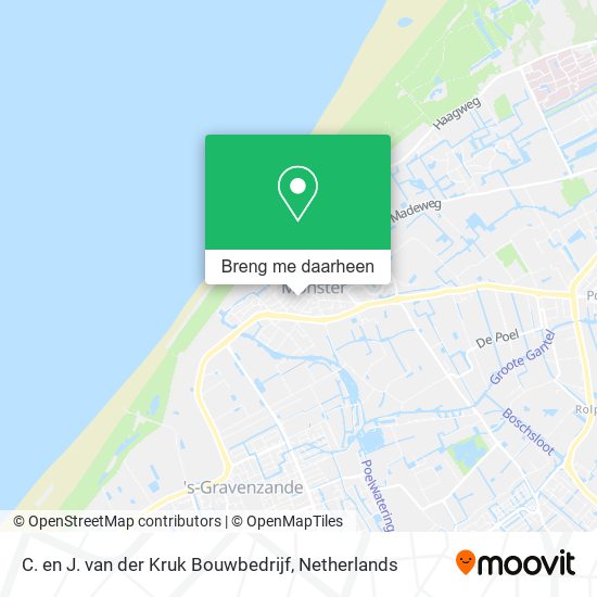C. en J. van der Kruk Bouwbedrijf kaart