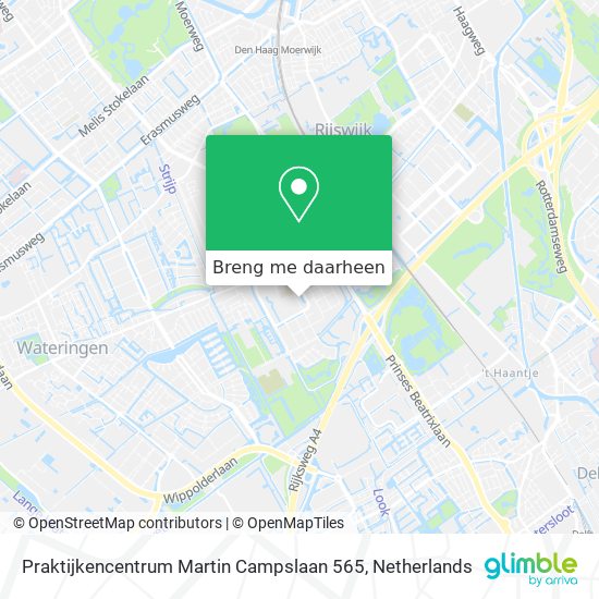 Praktijkencentrum Martin Campslaan 565 kaart