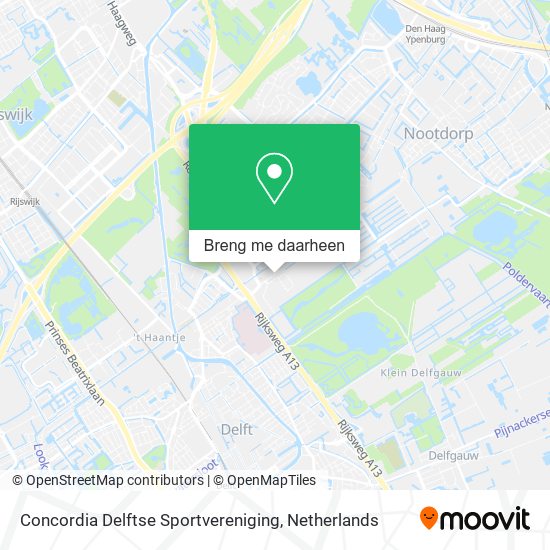 Concordia Delftse Sportvereniging kaart