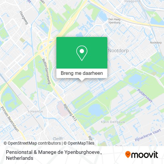 Pensionstal & Manege de Ypenburghoeve. kaart