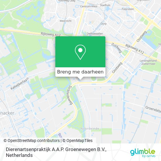 Dierenartsenpraktijk A.A.P. Groenewegen B.V. kaart