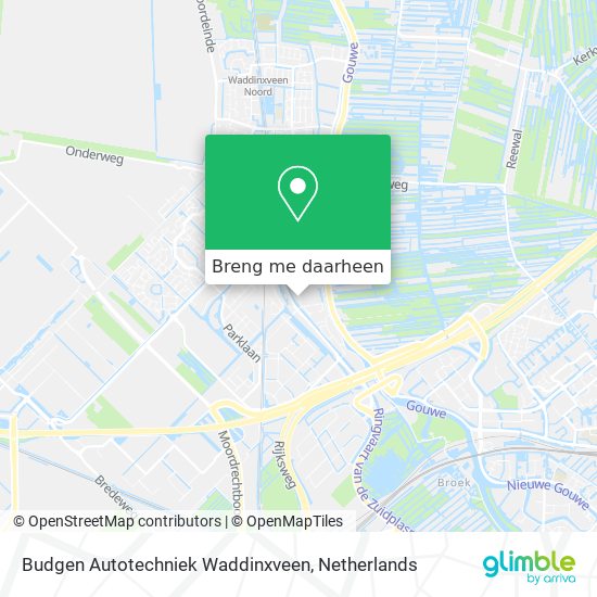 Budgen Autotechniek Waddinxveen kaart