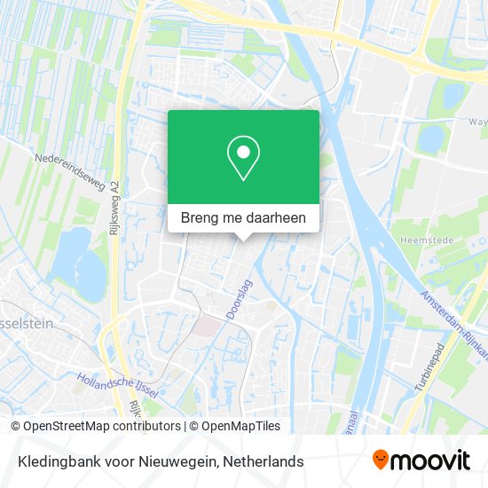 Kledingbank voor Nieuwegein kaart