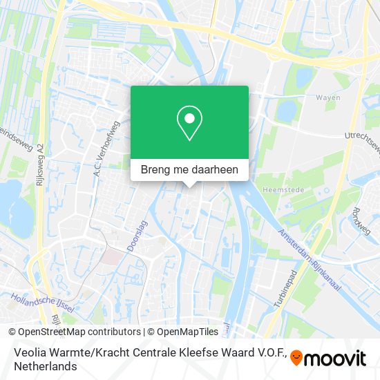 Veolia Warmte / Kracht Centrale Kleefse Waard V.O.F. kaart