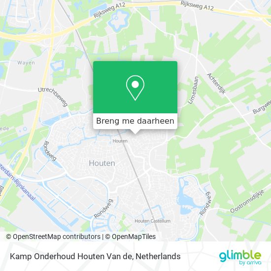 Kamp Onderhoud Houten Van de kaart