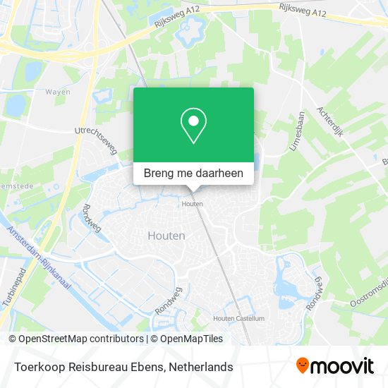 Toerkoop Reisbureau Ebens kaart