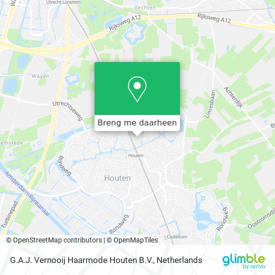 G.A.J. Vernooij Haarmode Houten B.V. kaart