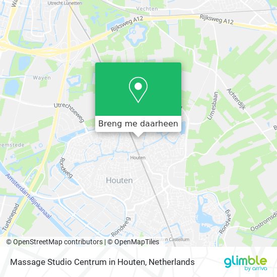 Massage Studio Centrum in Houten kaart