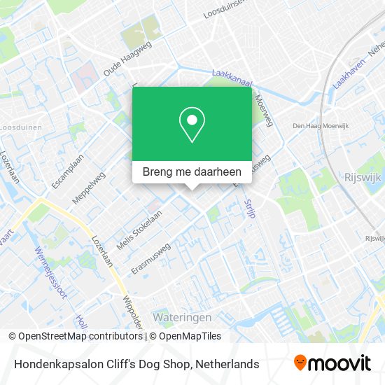 Hondenkapsalon Cliff's Dog Shop kaart