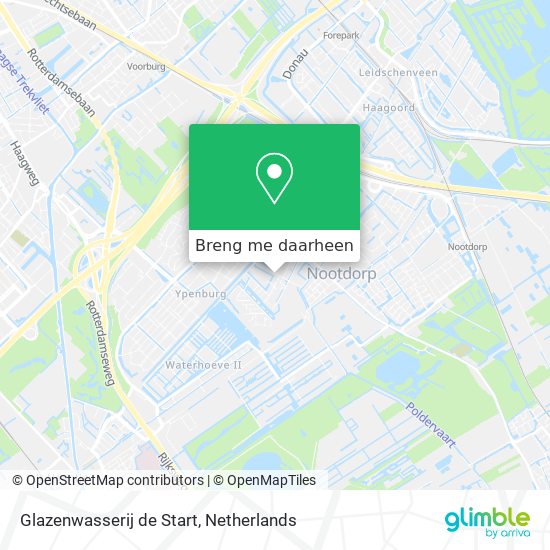 Glazenwasserij de Start kaart