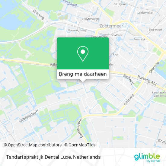 Tandartspraktijk Dental Luxe kaart