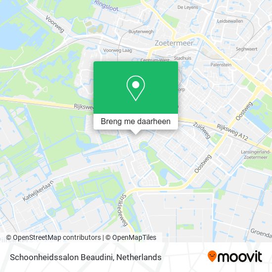 Schoonheidssalon Beaudini kaart