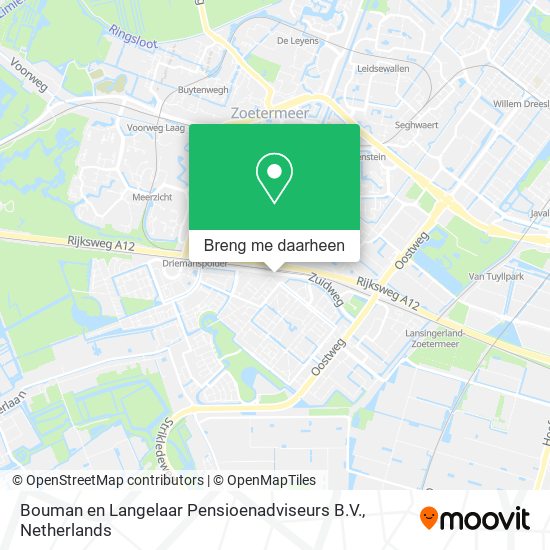 Bouman en Langelaar Pensioenadviseurs B.V. kaart