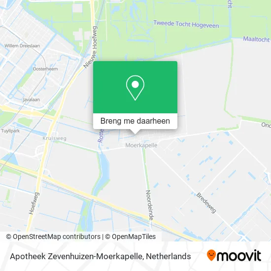 Apotheek Zevenhuizen-Moerkapelle kaart