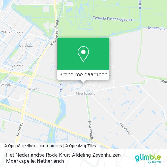 Het Nederlandse Rode Kruis Afdeling Zevenhuizen-Moerkapelle kaart