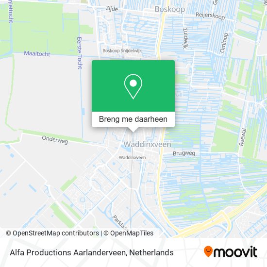 Alfa Productions Aarlanderveen kaart