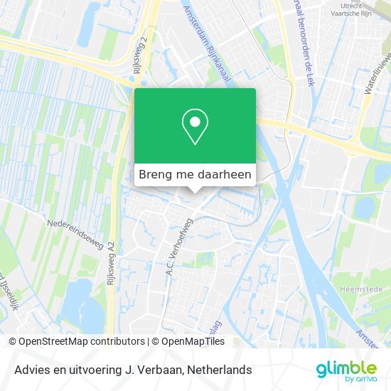 Advies en uitvoering J. Verbaan kaart