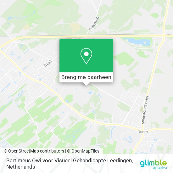 Bartimeus Owi voor Visueel Gehandicapte Leerlingen kaart