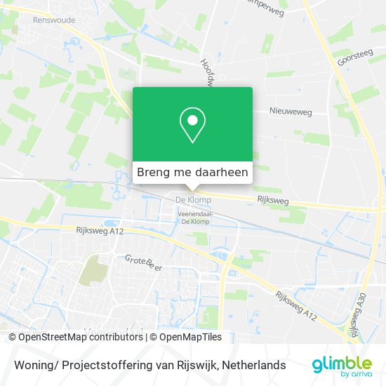 Woning/ Projectstoffering van Rijswijk kaart