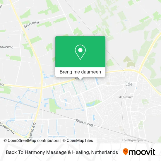 Back To Harmony Massage & Healing kaart