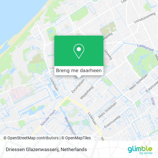 Driessen Glazenwasserij kaart