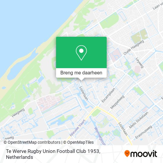 Te Werve Rugby Union Football Club 1953 kaart