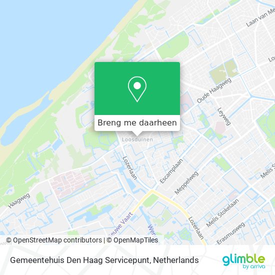 Gemeentehuis Den Haag Servicepunt kaart