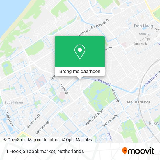 't Hoekje Tabakmarket kaart