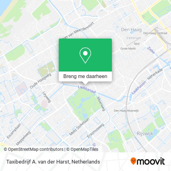 Taxibedrijf A. van der Harst kaart