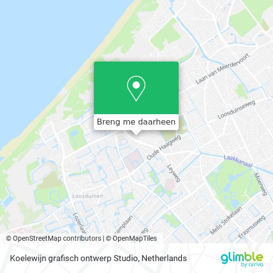 Koelewijn grafisch ontwerp Studio kaart