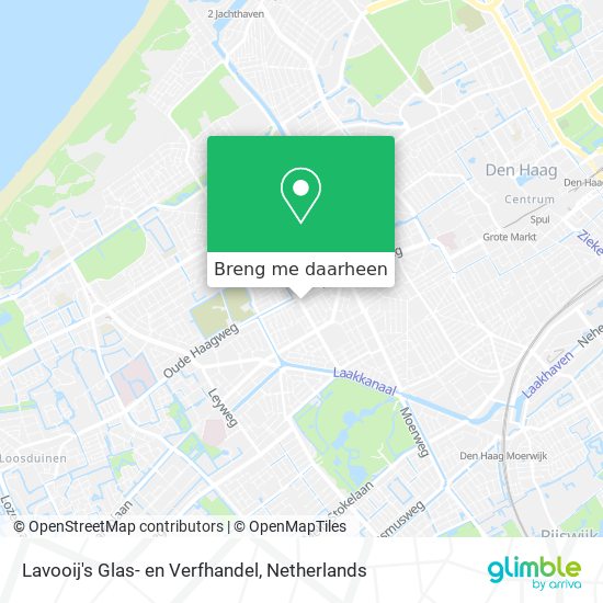 Lavooij's Glas- en Verfhandel kaart