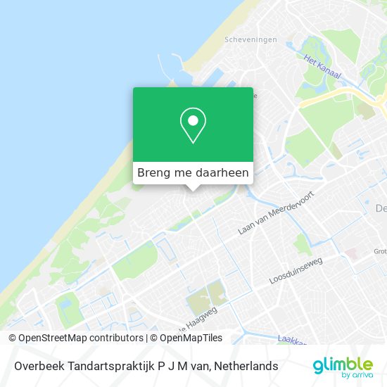 Overbeek Tandartspraktijk P J M van kaart