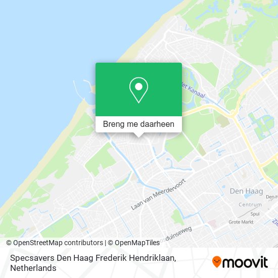 Specsavers Den Haag Frederik Hendriklaan kaart