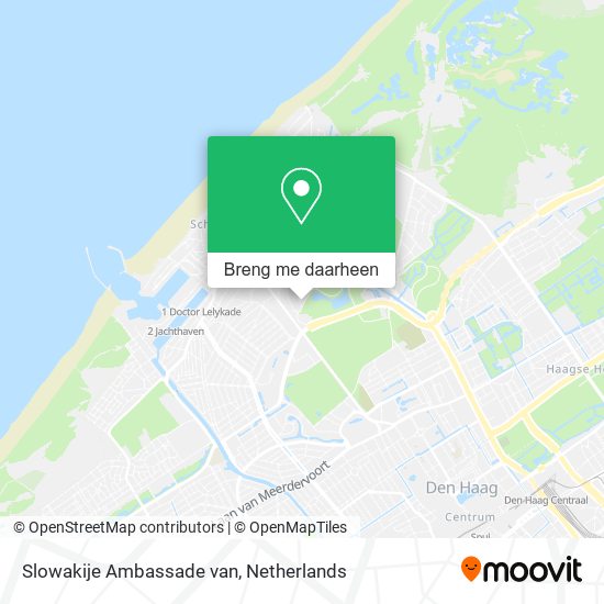 Slowakije Ambassade van kaart