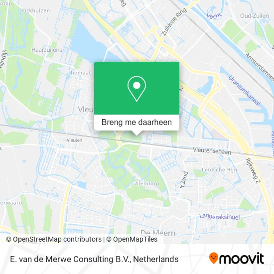 E. van de Merwe Consulting B.V. kaart
