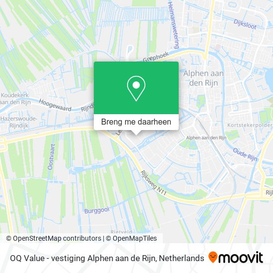 OQ Value - vestiging Alphen aan de Rijn kaart