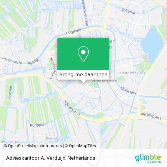 Advieskantoor A. Verduijn kaart