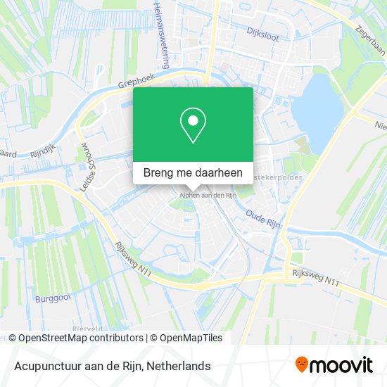 Acupunctuur aan de Rijn kaart