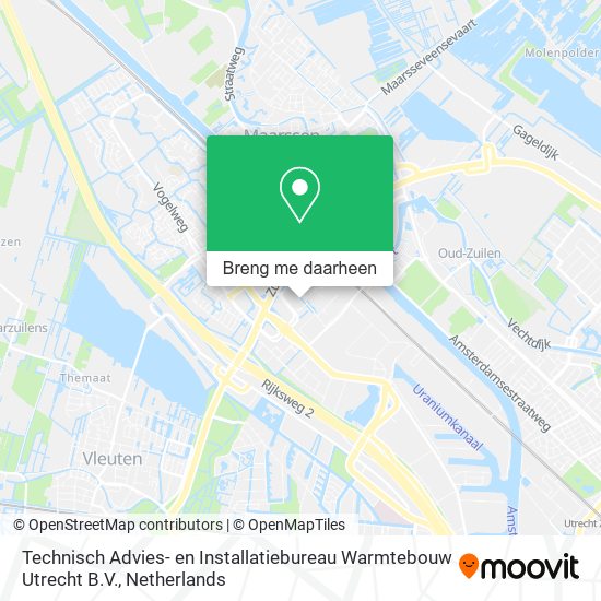 Technisch Advies- en Installatiebureau Warmtebouw Utrecht B.V. kaart