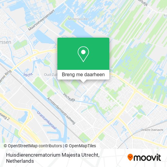 Huisdierencrematorium Majesta Utrecht kaart