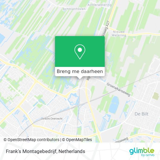 Frank's Montagebedrijf kaart