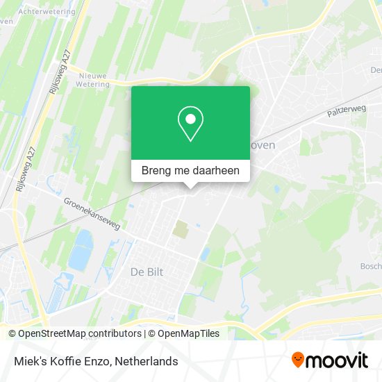 Miek's Koffie Enzo kaart
