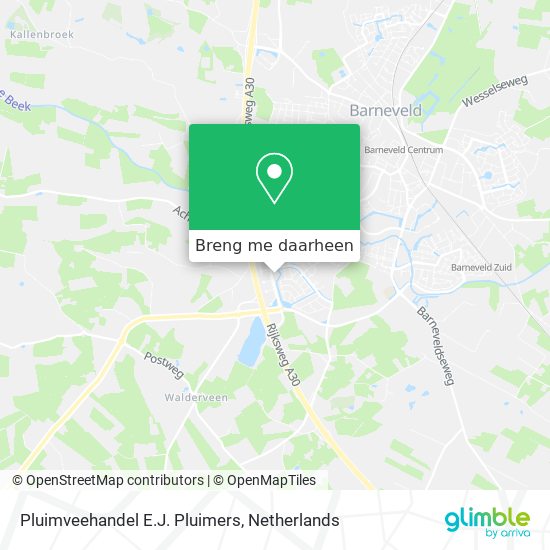 Pluimveehandel E.J. Pluimers kaart